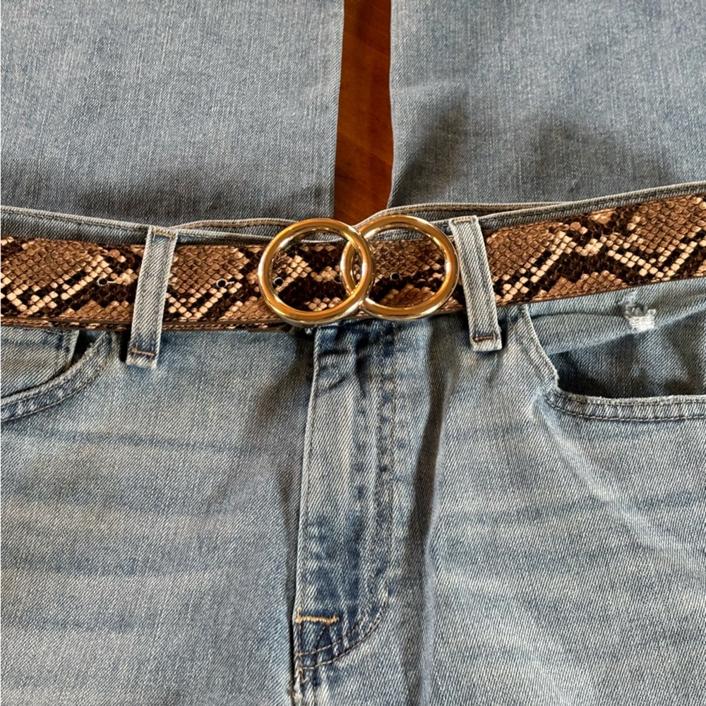 Faux Python Snakeskin Belt NWT - Picture 2 of 7